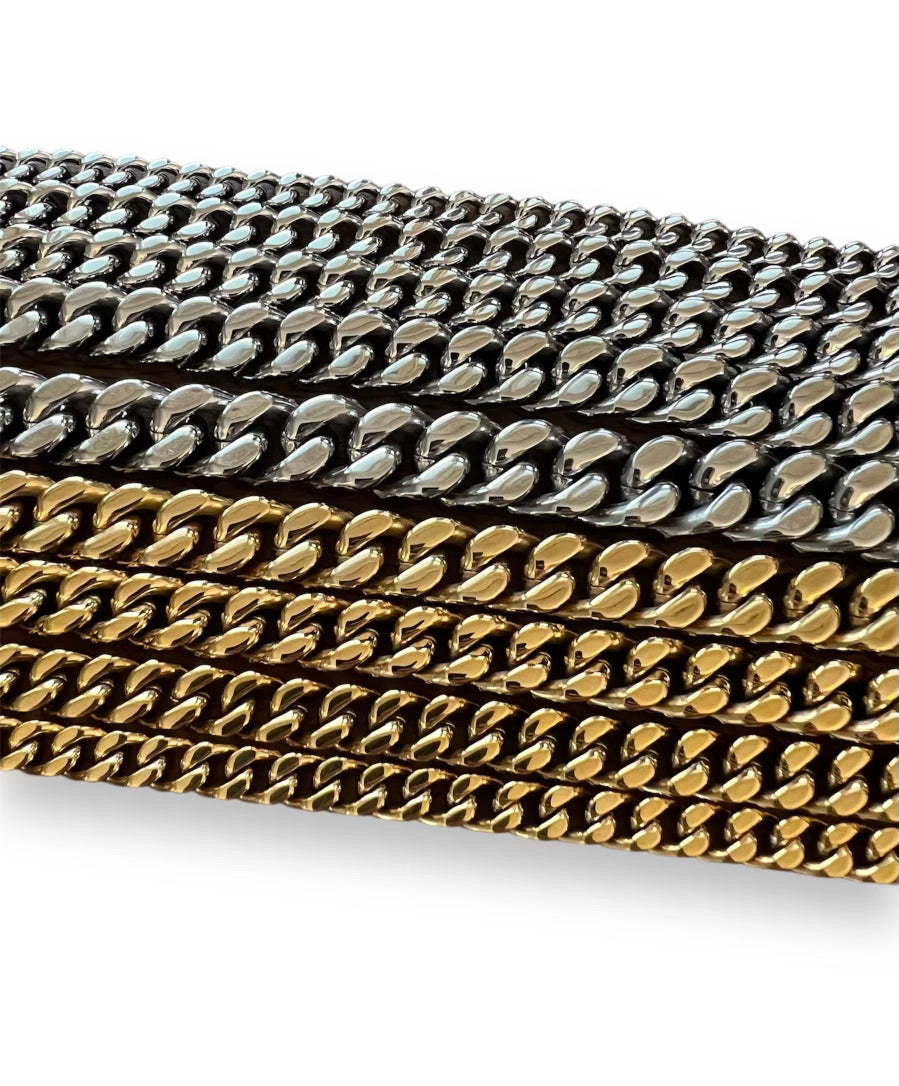 Gold Cuban Necklace - 13mm - INTENT JEWELRY