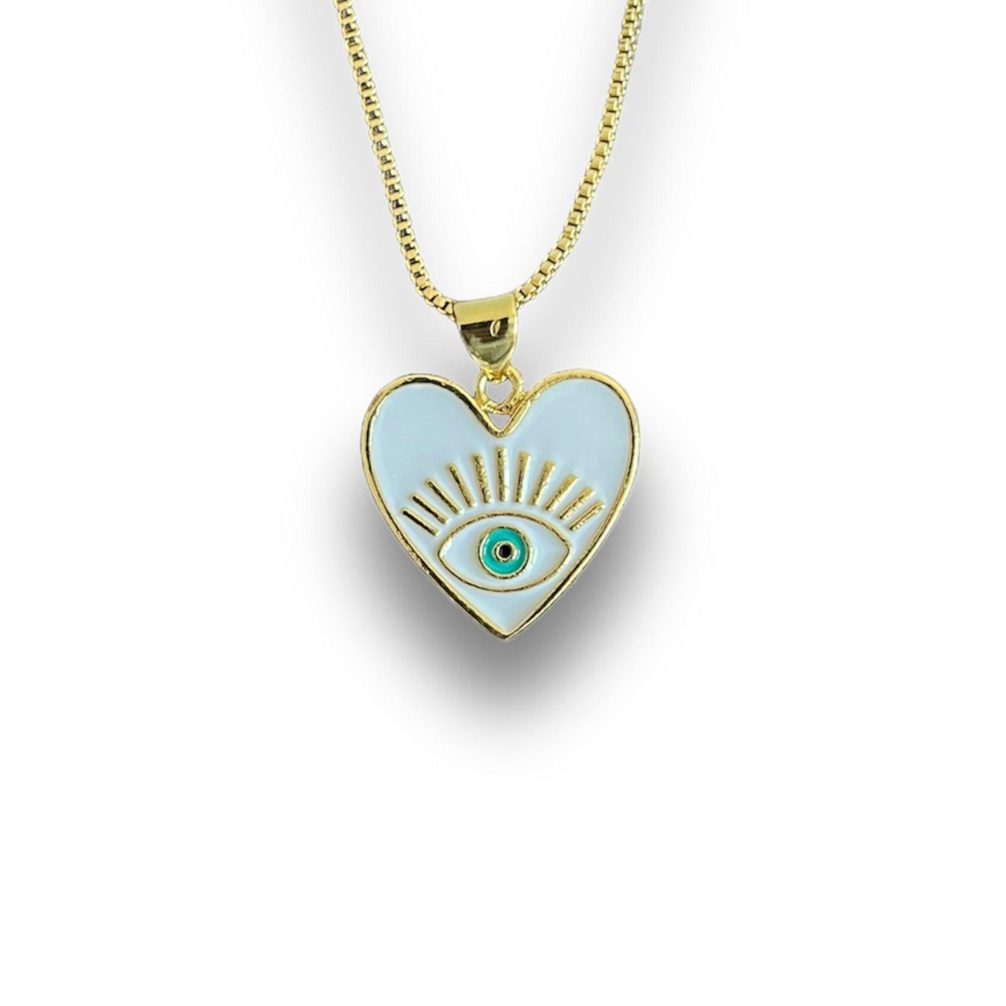 EYE-LOVE NECKLACE - WHITE - INTENT JEWELRY