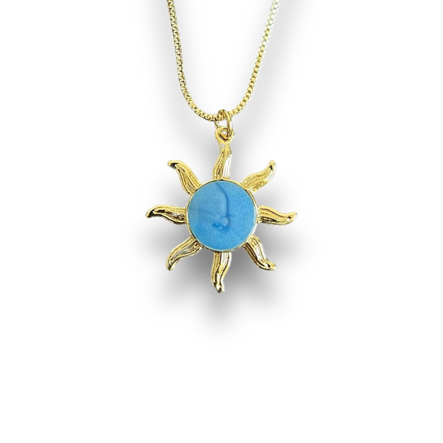 SOLAR NECKLACE - BLUE - INTENT JEWELRY