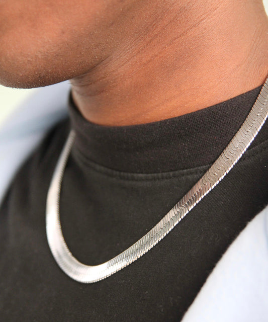 Silver Snake Necklace - 9MM - INTENT JEWELRY