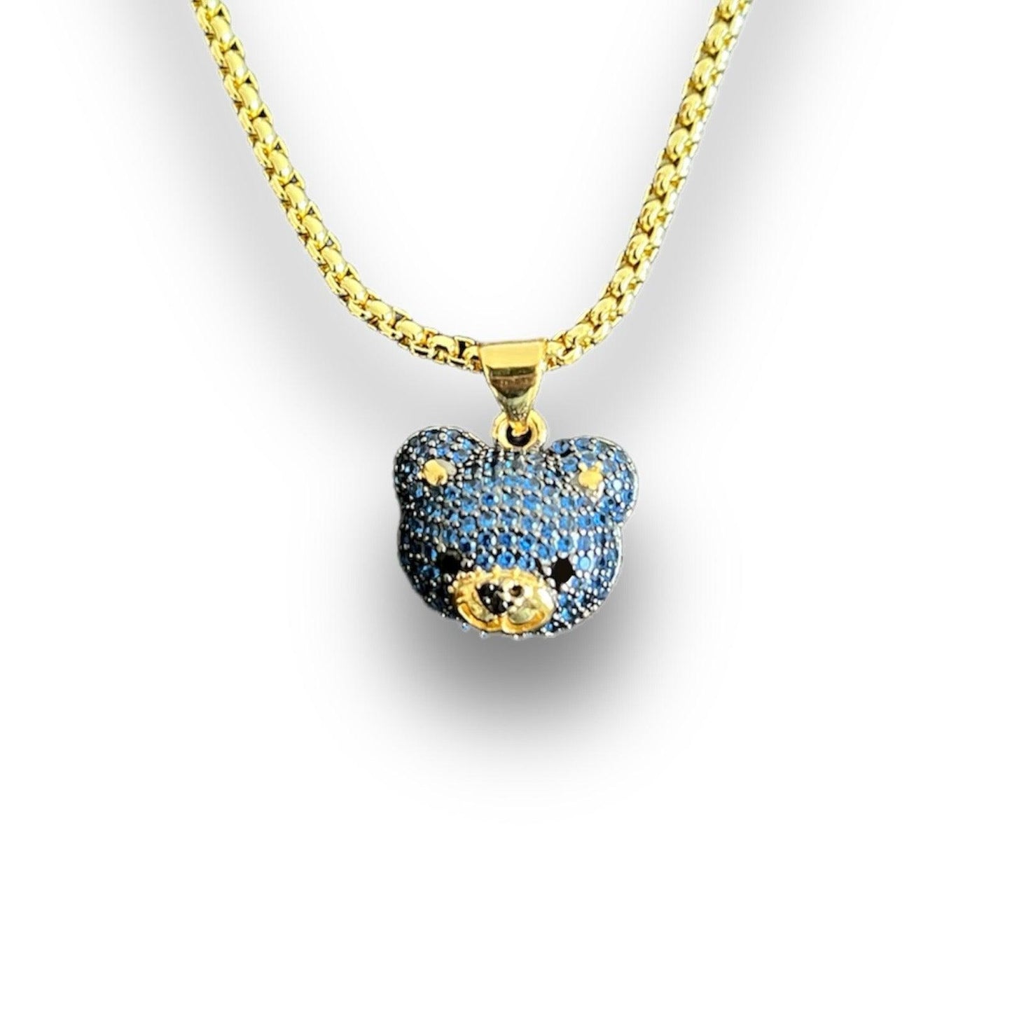 TEDDY NECKLACE - BLUE - INTENT JEWELRY