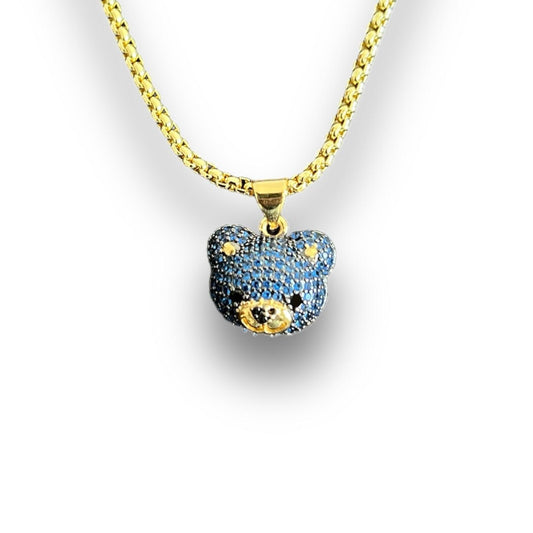 TEDDY NECKLACE - BLUE - INTENT JEWELRY