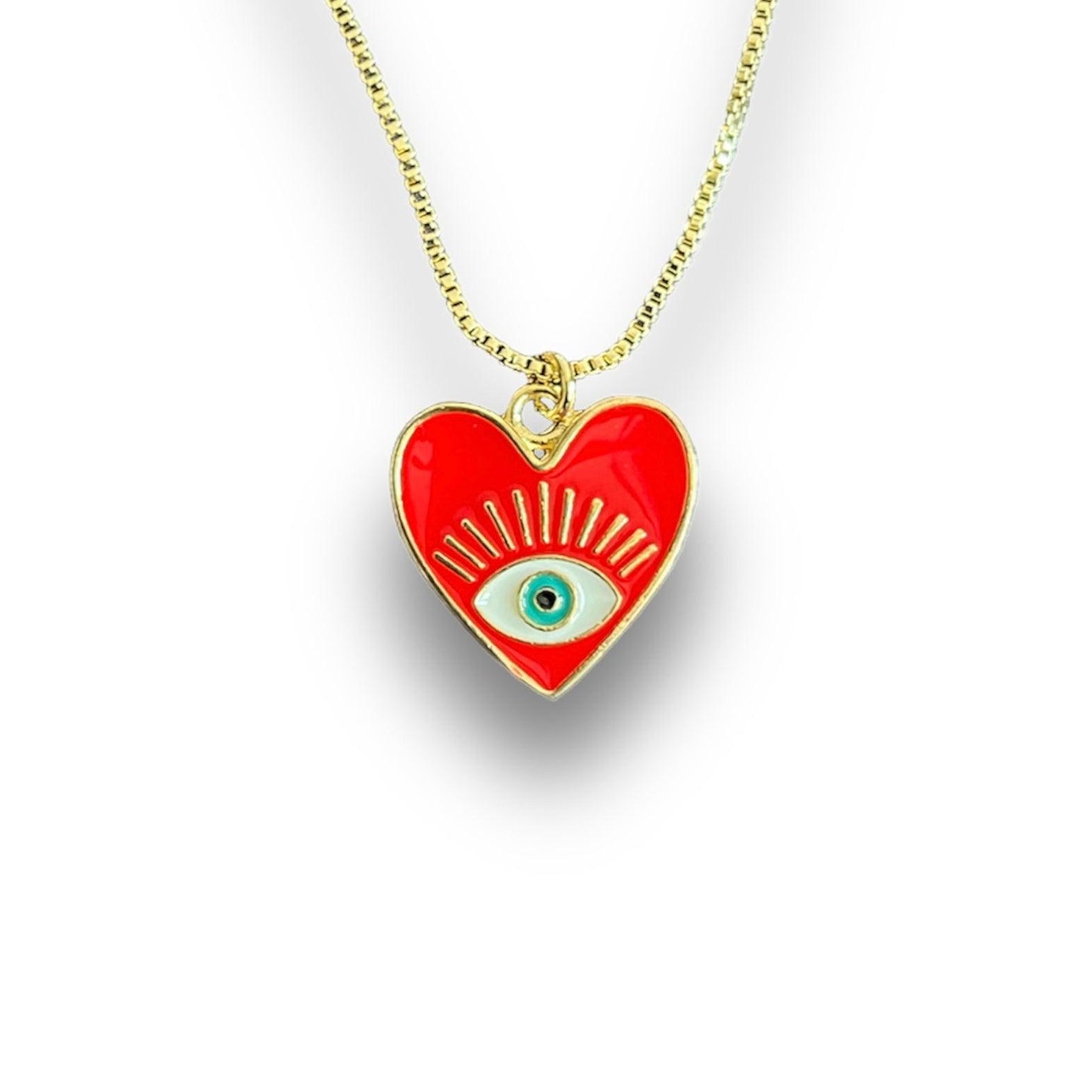 EYE-LOVE NECKLACE - RED - INTENT JEWELRY