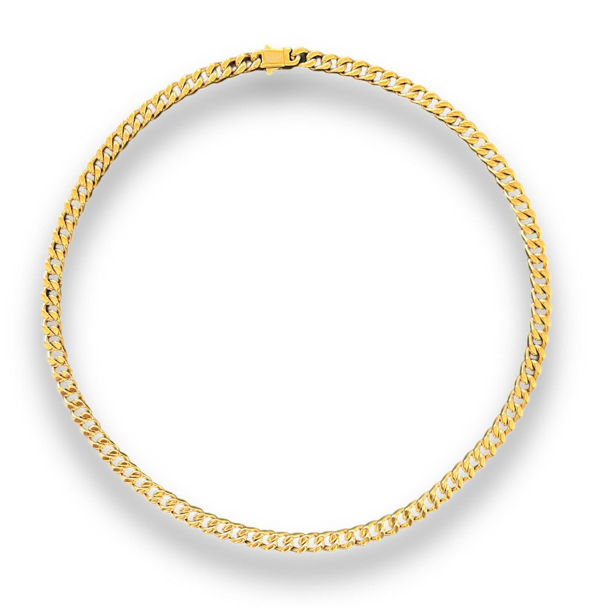 Gold Cuban Necklace - 5mm - INTENT JEWELRY