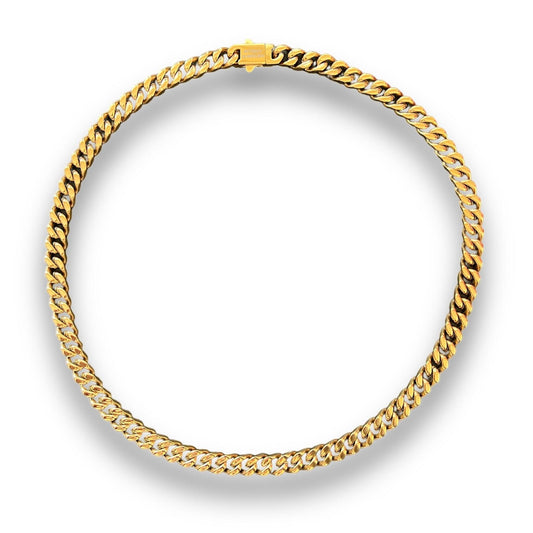 Gold Cuban Necklace - 7mm - INTENT JEWELRY