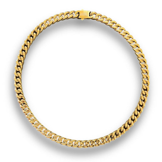 Gold Cuban Necklace - 9mm - INTENT JEWELRY