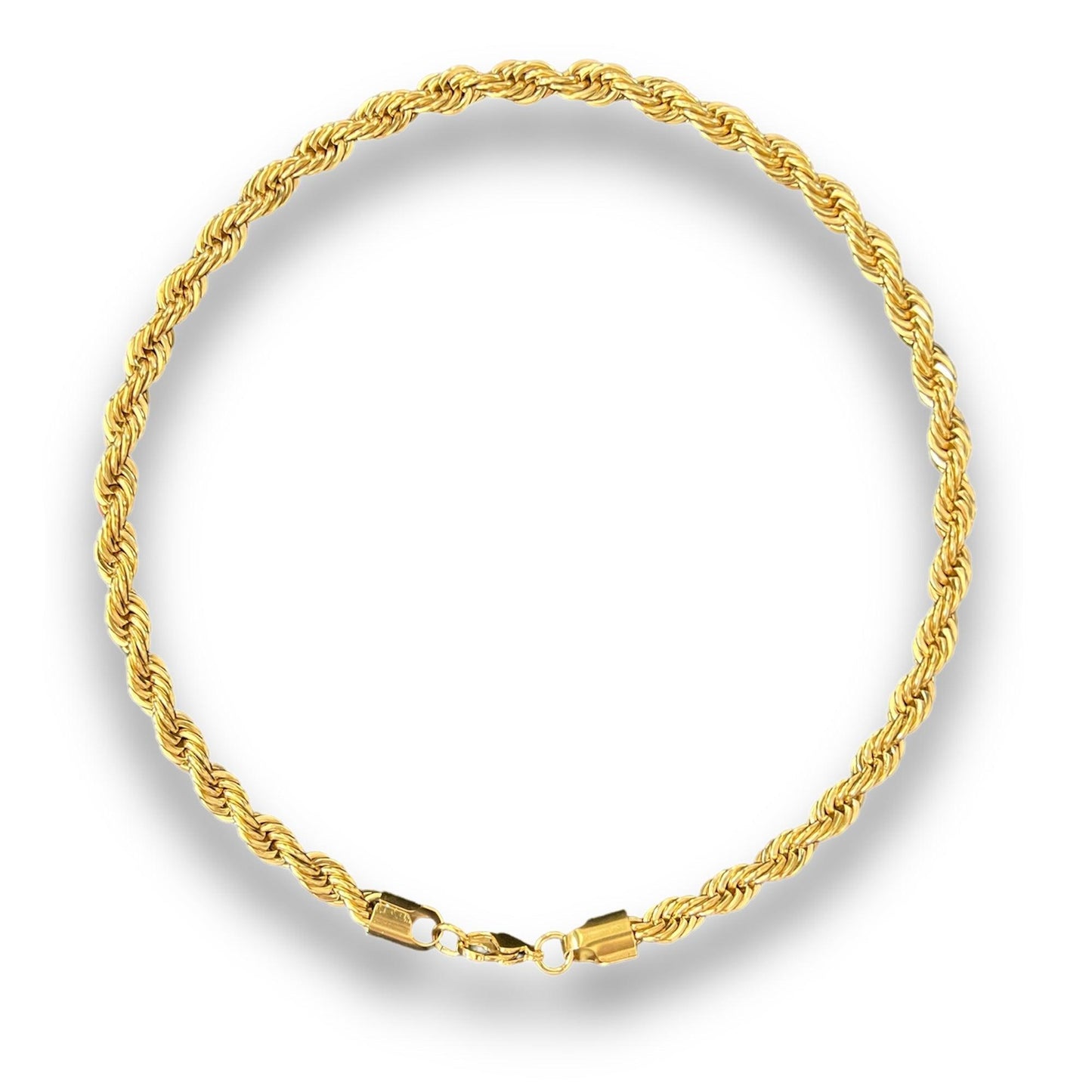 Gold Twisted Rope Necklace - 8mm - INTENT JEWELRY