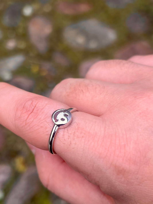 Smiley Ring in 925 sterling silver