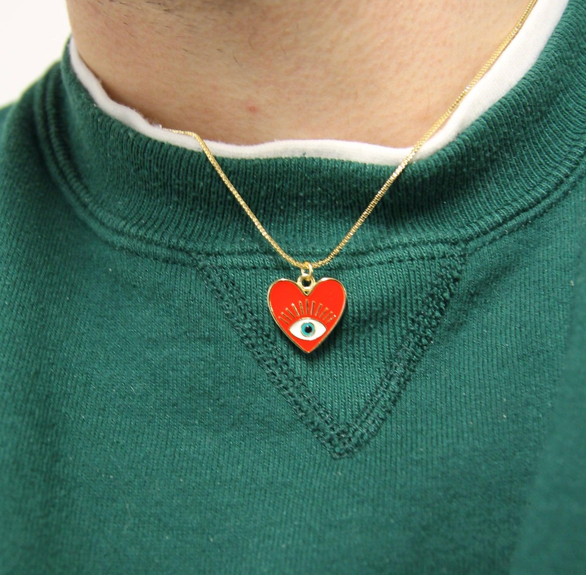 EYE-LOVE NECKLACE - RED - INTENT JEWELRY