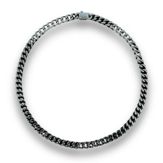 Silver Cuban Necklace - 7mm - INTENT JEWELRY