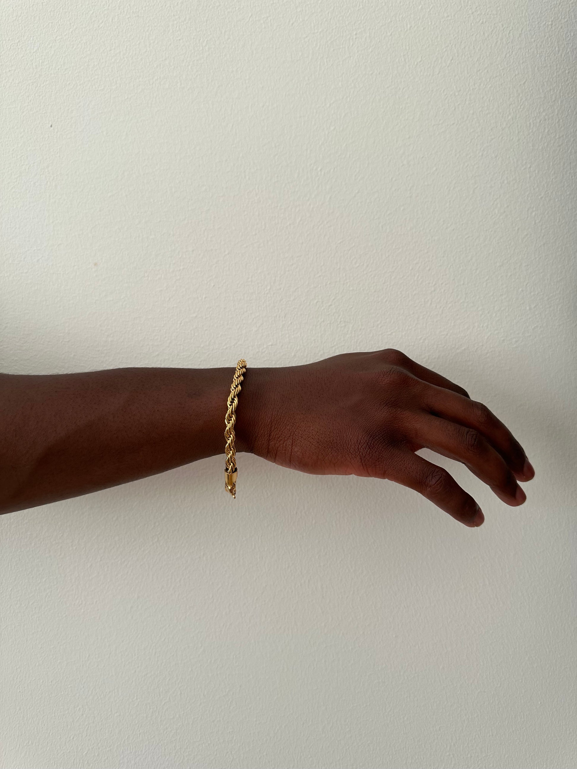 Gold Twisted Rope Bracelet - 6mm - INTENT JEWELRY