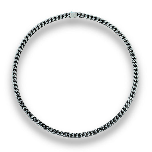 Silver Cuban Necklace - 5mm - INTENT JEWELRY